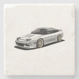 日産240sx手描きアート ストーンコースター