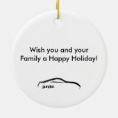 日産350Z -あなたの写真を加えて下さい セラミックオーナメント (裏面)