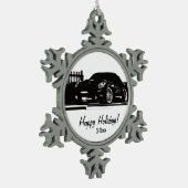 日産350Z -私は私の350Zを愛します スノーフレークピューターオーナメント (左)