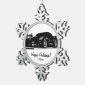 日産350Z -私は私の350Zを愛します スノーフレークピューターオーナメント (右)