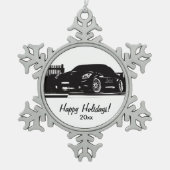 日産350Z -私は私の350Zを愛します スノーフレークピューターオーナメント (正面)