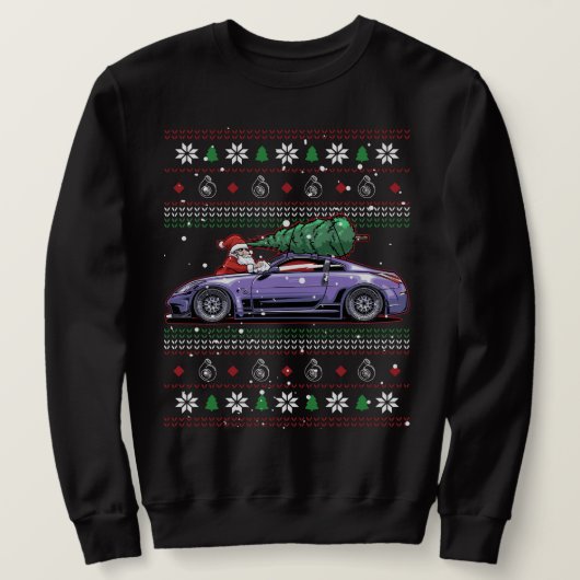 日産350z z z33コージークリスマス スウェットシャツ (デザイン正面)