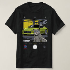 日産400z自撮り猫 tシャツ