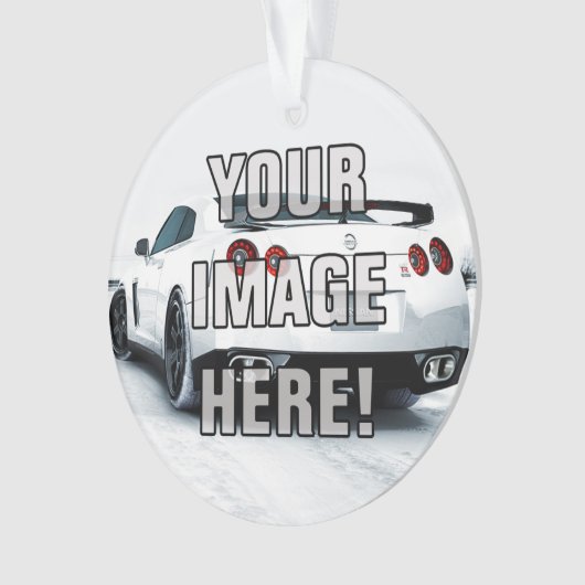 日産・スカイラインGTRは"あなたの写真を加えます! " オーナメント (正面)