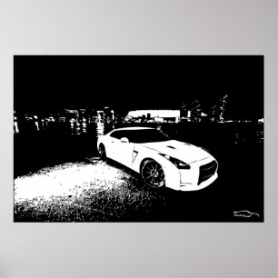 日産・スカイラインGTR都市打撃 ポスター
