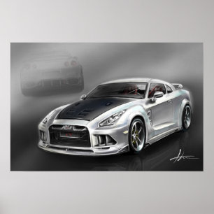 日産・スカイラインGTR R35 ポスター