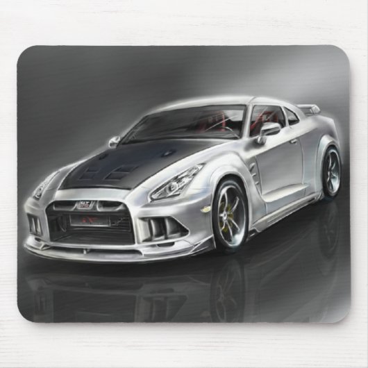 日産・スカイラインGTR R35 マウスパッド (正面)