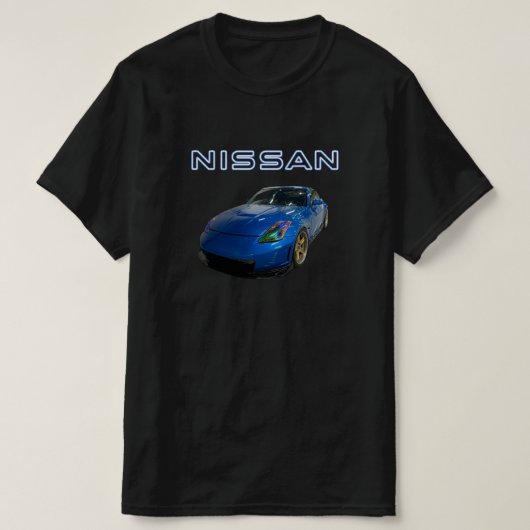 日産 ブラックTシャツ Tシャツ (デザイン正面)