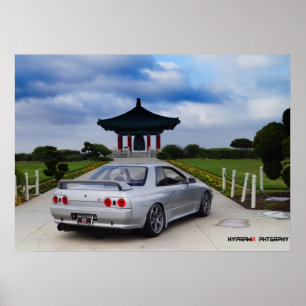 日産GT-R R32スカイラインVspec ポスター