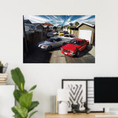 日産GT-R R35、R34、R33、R32、箱須賀伝統 ポスター (ホームオフィス)