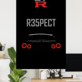 日産Gtr artケース枕とアートボード ポスター (ホームオフィス)