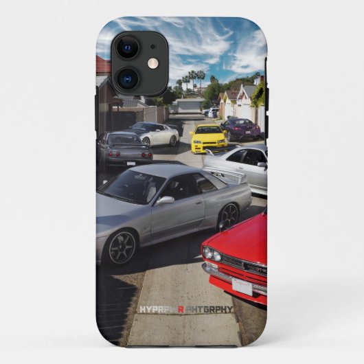 日産GTR R32 R33 R34 R35のスカイラインGTR HAKOSUKA Case-Mate iPhoneケース (裏面)