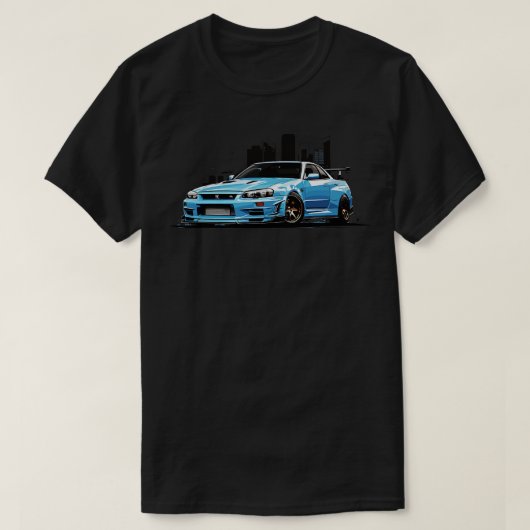 日産Gtr R34 1 Tシャツ (デザイン正面)