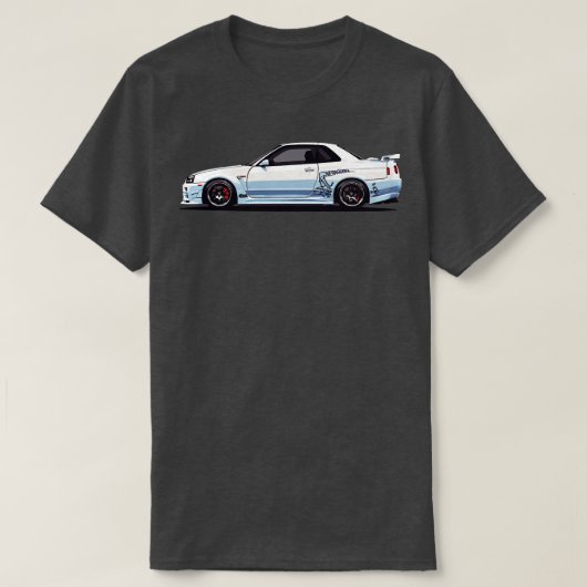 日産Gtr R34 Tシャツ (デザイン正面)