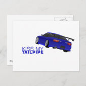 日産s13 (180sx/200sx/240sx) – 青 ポストカード (正面/裏面)