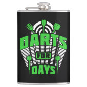 日用ダーツ包まれたビニールフラスコ8 oz. フラスク (正面)