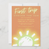 日男女兼用の生のまわりに誕の日 招待状 (正面)