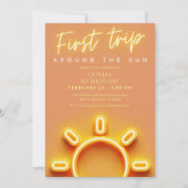 日男女兼用の生のまわりに誕の日 招待状 (正面)