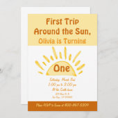 日男女兼用の生のまわりに誕の日 招待状 (正面/裏面)