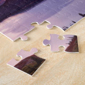 日疑問に思出の日の出に湖とデナリ山 ジグソーパズル (側面)