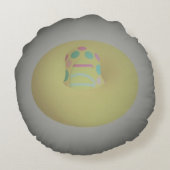 日白熱［赤熱］光を放つ照アートデザインのように ラウンドクッション (裏面)