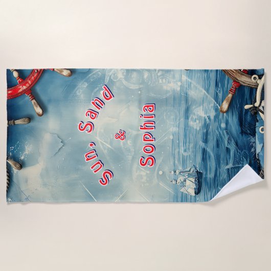 日砂航海のビーチタオル ビーチタオル (正面)