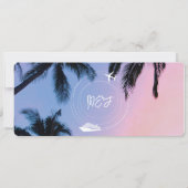 日程おさえて 搭乗券 地図 クルーズQRコード招待状 招待状 (裏面)