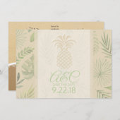 日程を保存しよう！　パイナップル セーブザデート (正面/裏面)