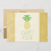 日程を保存しよう！　パイナップル セーブザデート (正面/裏面)