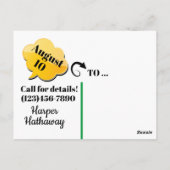 日程を保存 ポストカード (裏面)