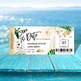 日程を保存 搭乗券 世界地図 クルーズ 招待状