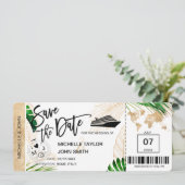 日程を保存 搭乗券 世界地図 クルーズ 招待状 (スタンド正面)