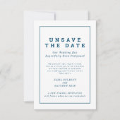 日程を変更します 結婚式 計画変更延期のお知らせ セーブザデート (正面)