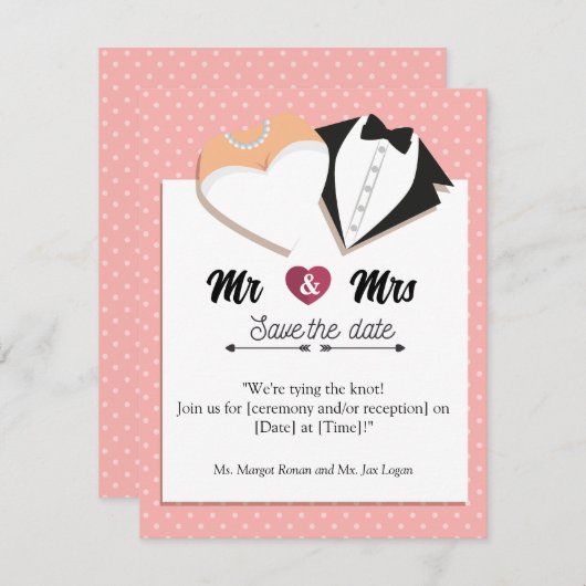 日程を確保してね！ 出欠カード (正面/裏面)