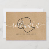 日程変更のお知らせ延期キャンセル ラスティック ボーホ 招待状 (正面)