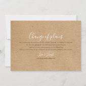 日程変更のお知らせ延期キャンセル ラスティック ボーホ 招待状 (裏面)