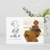 日程変更のお知らせ イベント中止 フォト 招待状 (スタンド正面)