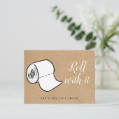 日程変更のお知らせ - キャンセルされたイベント - ラスティック ポストカード (スタンド正面)