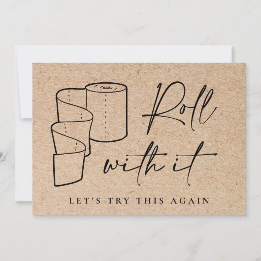 日程変更のお知らせ 延期・中止となったイベント 招待状 (正面)