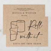 日程変更のお知らせ 延期・中止となったイベント 招待状 (正面/裏面)