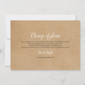 日程変更のお知らせ - 延期・中止のイベント - ラスティック 招待状 (裏面)