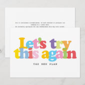 日程変更のお知らせ 延期・中止のイベント 招待状 (正面/裏面)