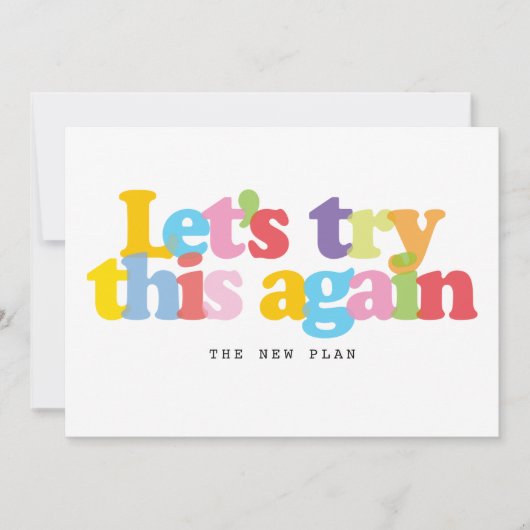 日程変更のお詫び キャンセルされたイベント セーブザデート (正面)