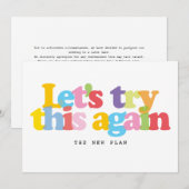 日程変更のお詫び キャンセルされたイベント セーブザデート (正面/裏面)