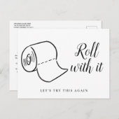 日程変更のお詫び キャンセルされたイベント 案内ポストカード (正面/裏面)