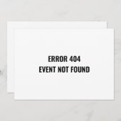 日程変更のお詫び ユニークなイベント中止 招待状 (正面/裏面)