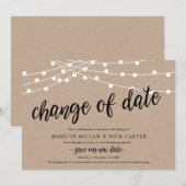 日程変更カード, ストリングライト, 発表カード 招待状 (正面/裏面)