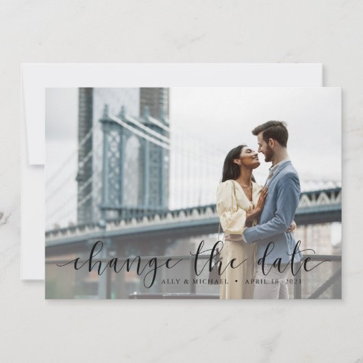 日程変更カード 招待状 (正面)