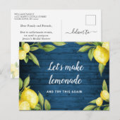 日程変更中止イベント延期 レモン ポストカード (正面/裏面)