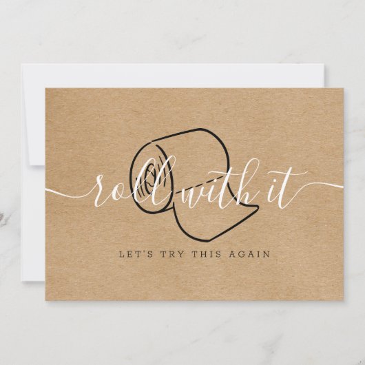 日程変更延期キャンセル ラスティック ボーホー セーブザデート (正面)